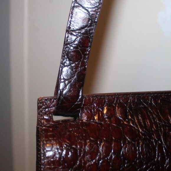 Exotic $649 Andrea Mabiani Italy Rich Alligator Hobo Shoulder Bag Purse - Picture 3 of 11